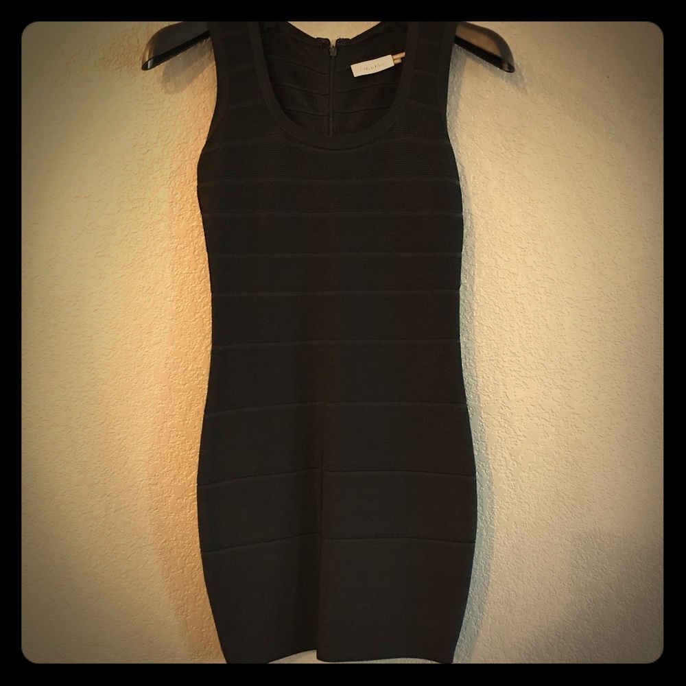 Black Calvin Klein Fitted Dress, Size PXS